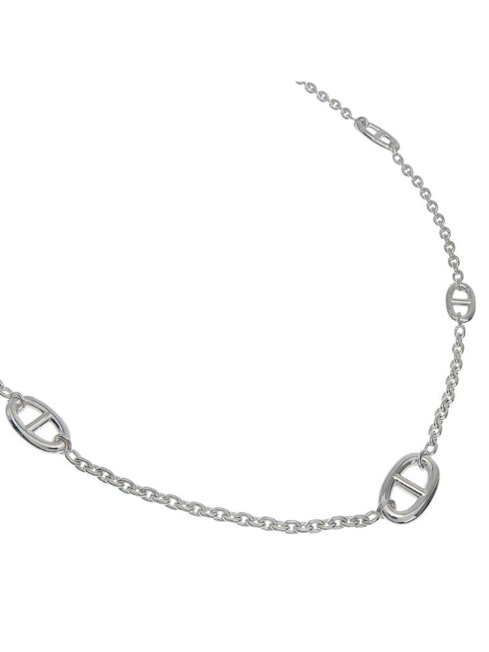 Hermes Farandole Chaine D'ancre Long 80 925 Sterling Silver Necklace